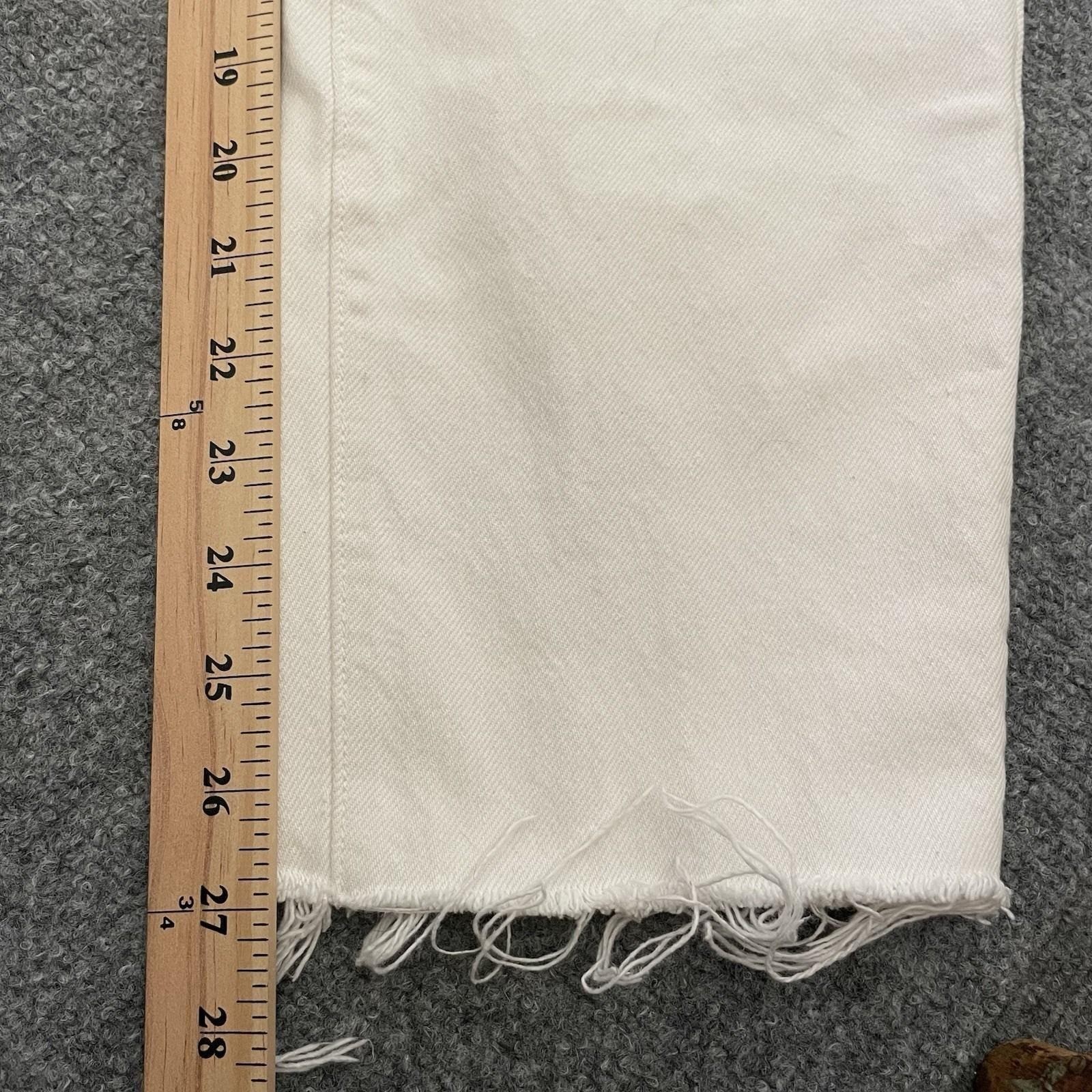 Vintage Levi’s Button Fly Jeans Paper Patch 70’s USA Size 9 White Denim 25×27
