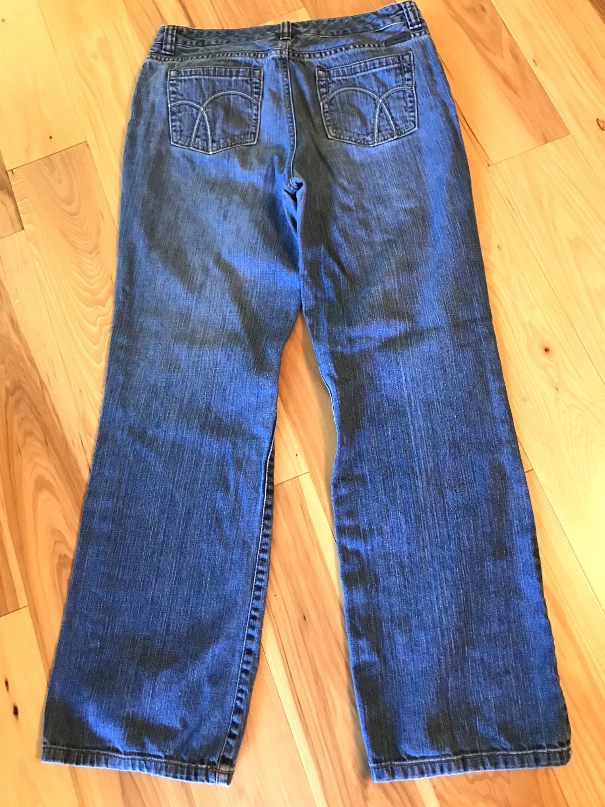 Liz Claiborne Bootcut Jeans w/Leather Quilted Buttons, Vintage 90s Size 10