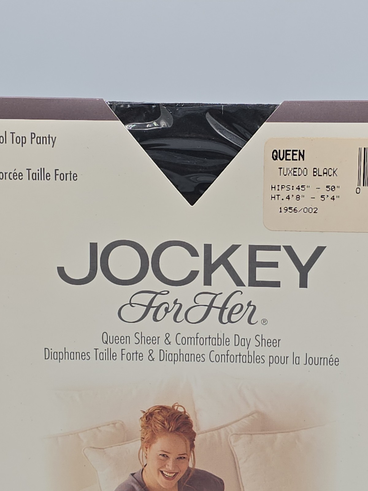 Jockey For Her Pantyhose Sheer Control Top Queen Tuxedo Black