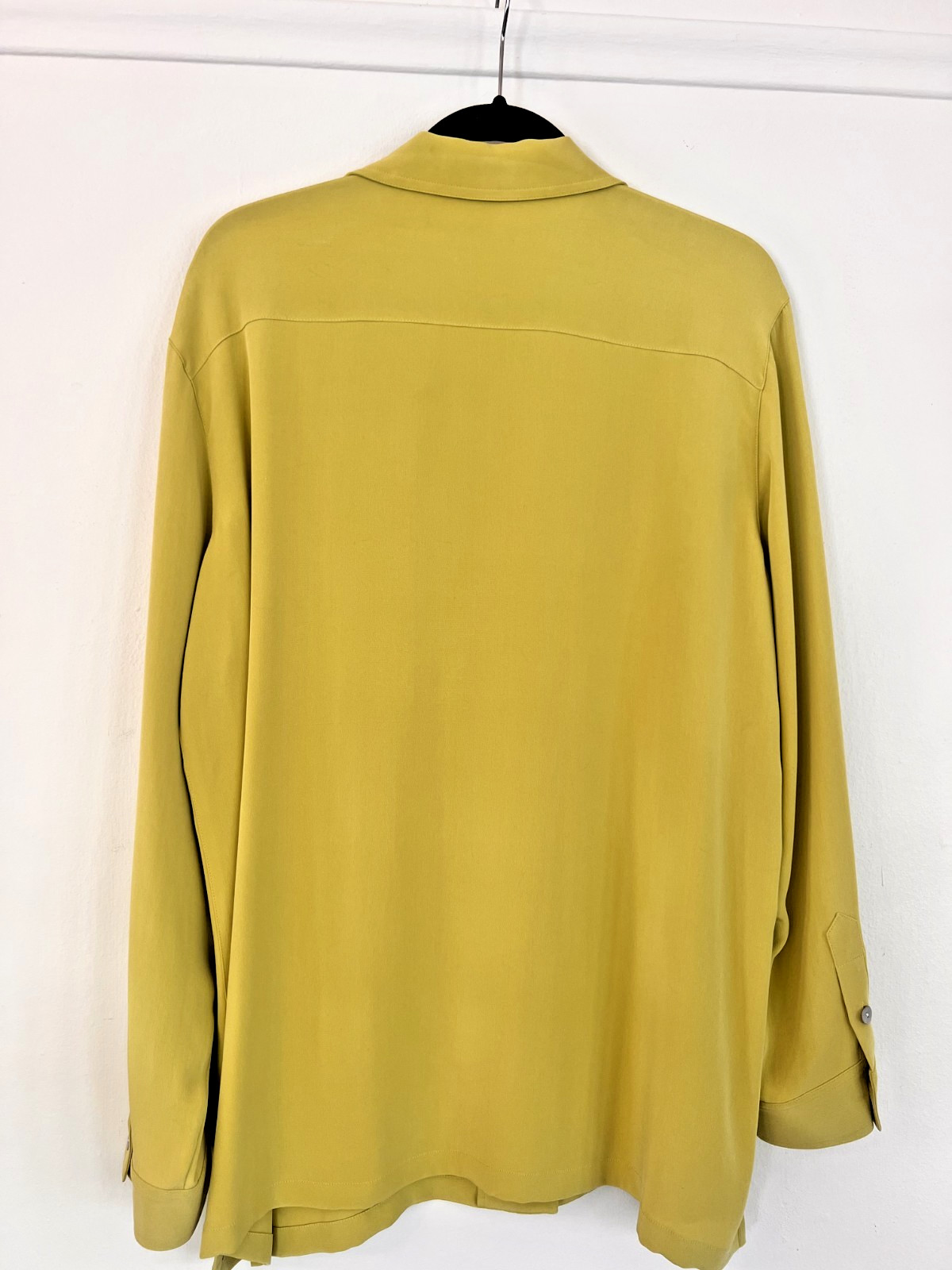 Vintage 90’s CHICO’S DESIGN Size 3 L Chartruese Green Shirt Blouse 100% Silk