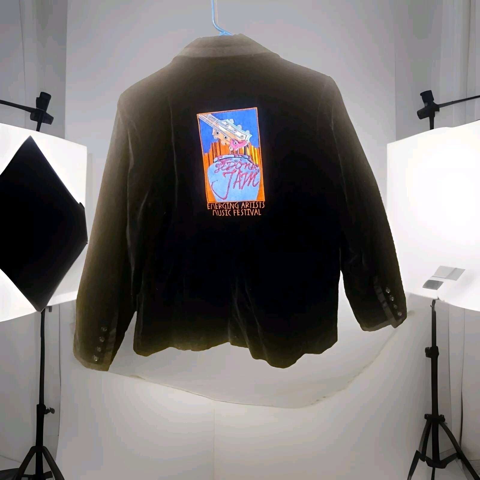Black Velvet Embroidered Jacket with Sedona Jam Patch