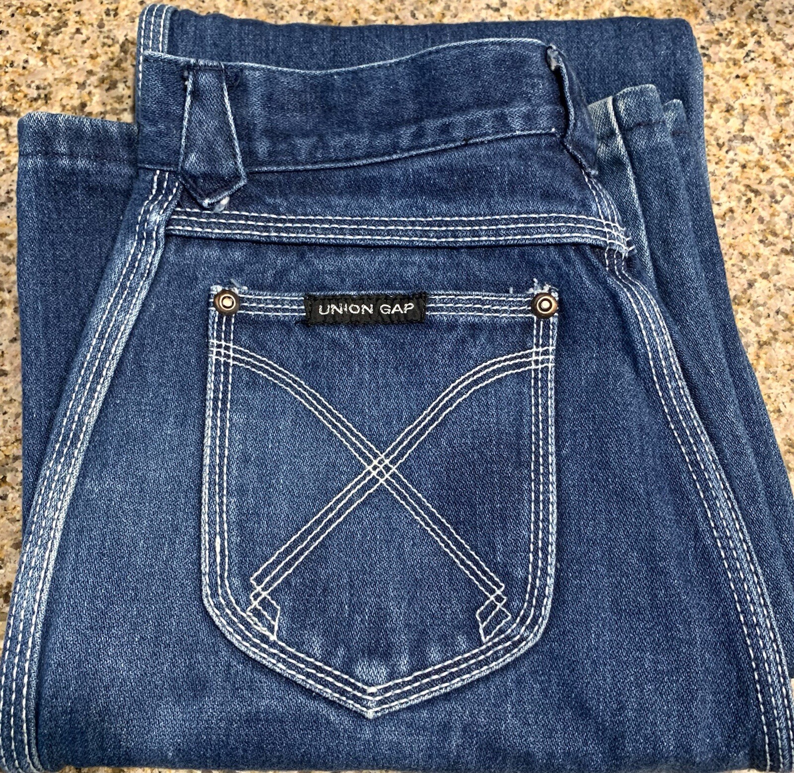 Union Gap Vtg. 70’s High Waist Wide Leg Flare Jeans Sz 25×30.5