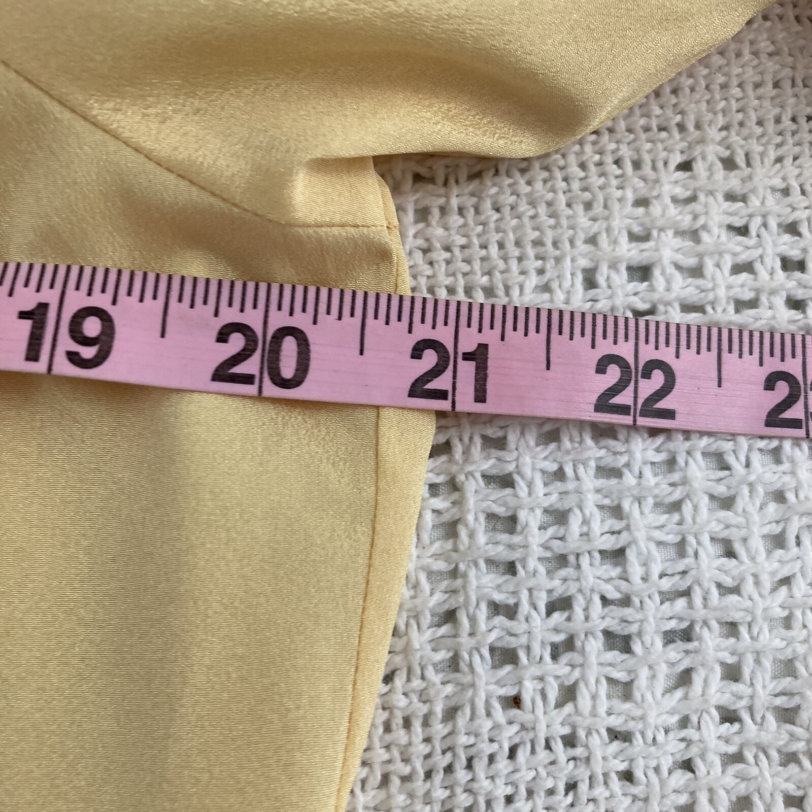 Silky Yellow Blouse Collared Button Up James Kenrob by Dalton No Size Vintage