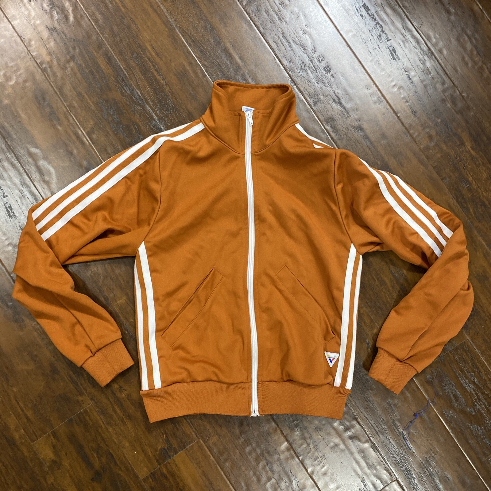 Vintage Varsity Spirit Fashions Cheer Full Zip Jacket Sz S Orange Made in USA