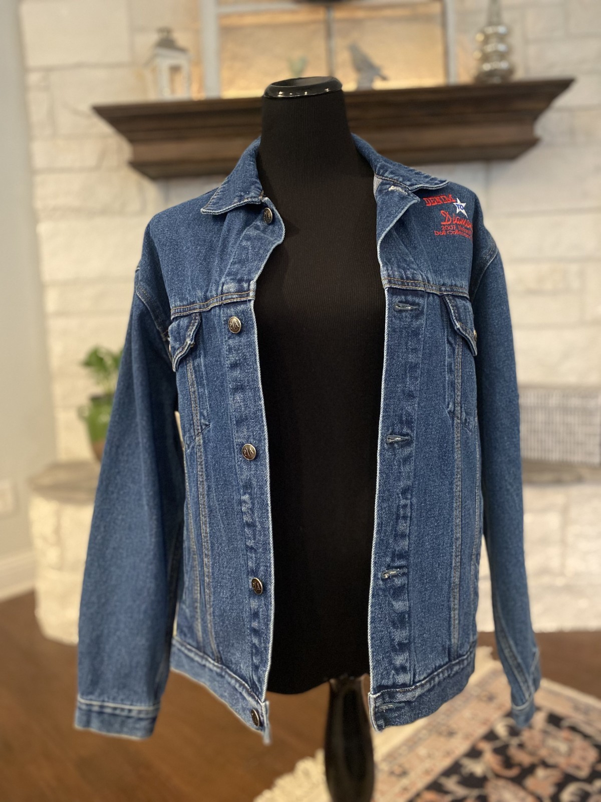 VTG 2007 Barbie National Doll Collectors Convention Denim Jacket Port Auth. S