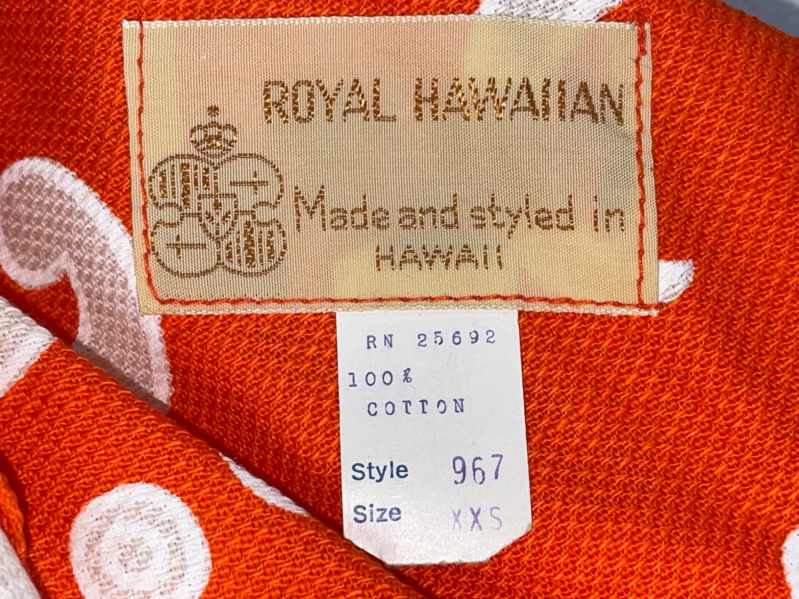 VTG 60S WOMENS X XS S BOLD ROYAL HAWAIIAN FLOWER PRINT BARKCLOTH SURF DRESS