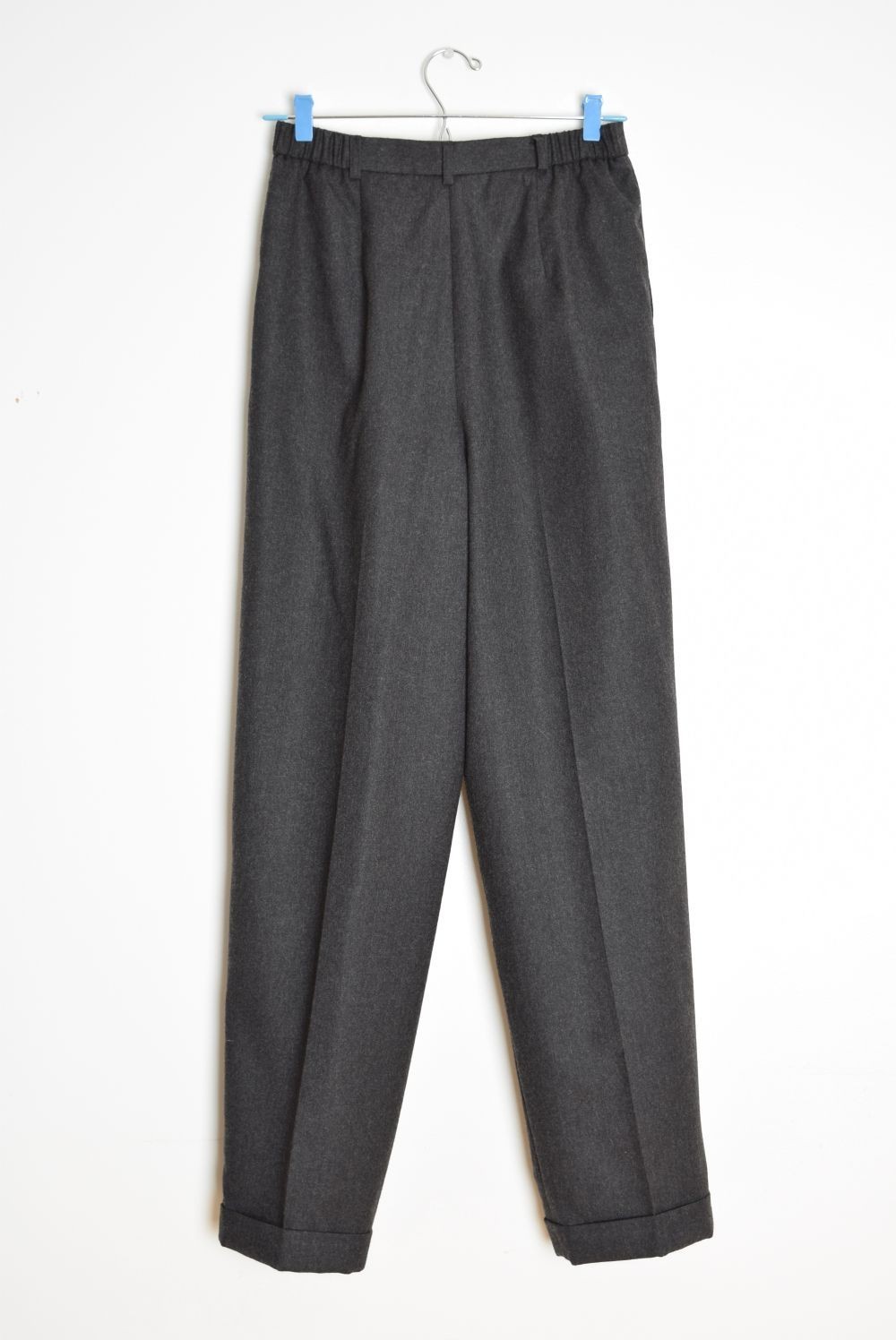 vintage 90s Talbots pants gray wool high waist rise tapered leg trousers M 8