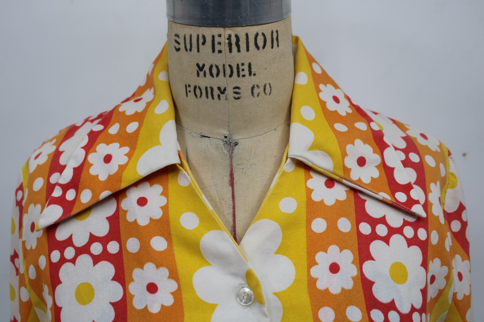 Vintage 1970s Women Cotton Shirt Floral Print by Ship’n Shore