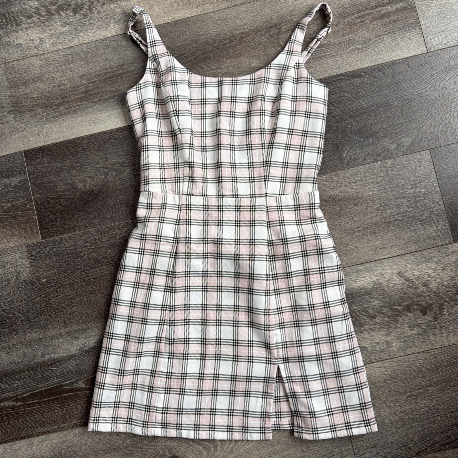 Aeropostal Plaid Dress Clueless Y2K Preppy Academia Schoolgirl Pink Mini size XS