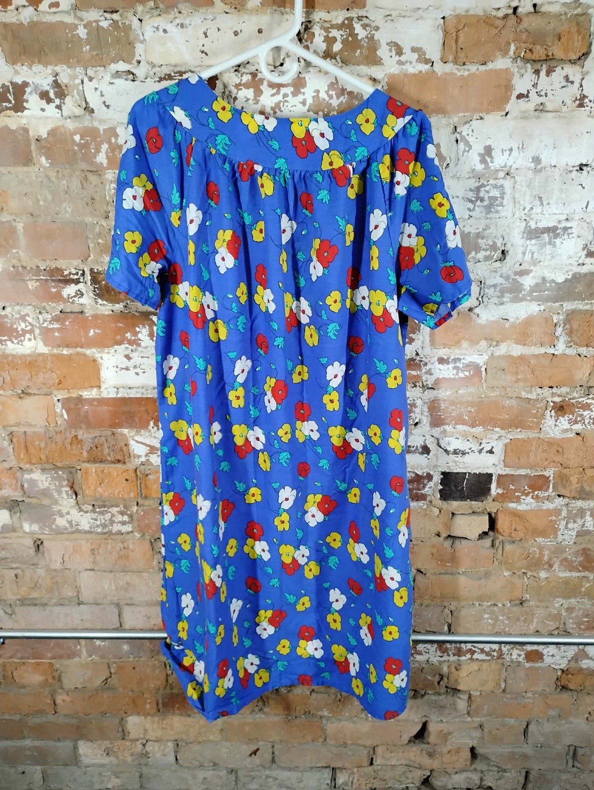 Artistic Creation Vintage Floral Print Art House Dress Smoke PJ Plus Sz 1X