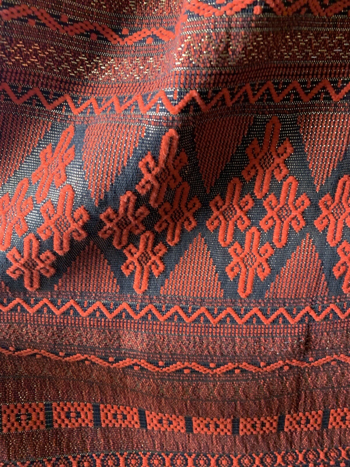 Vintage Hand Woven Mayan Cotton Skirt 50s 60s