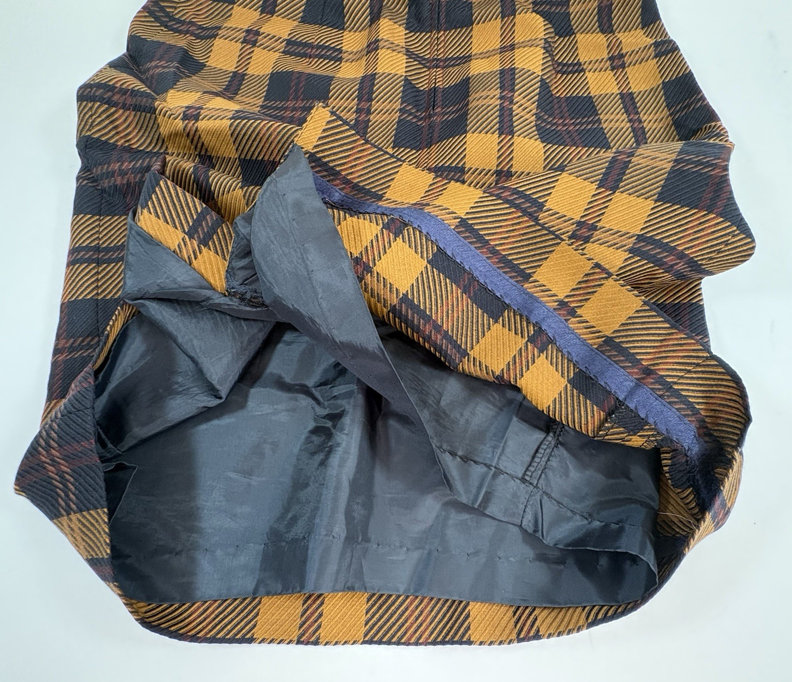 Vintage Rena Rowan Saville Plaid A Line Skirt Size 8 Made USA Lined VTG Timeless