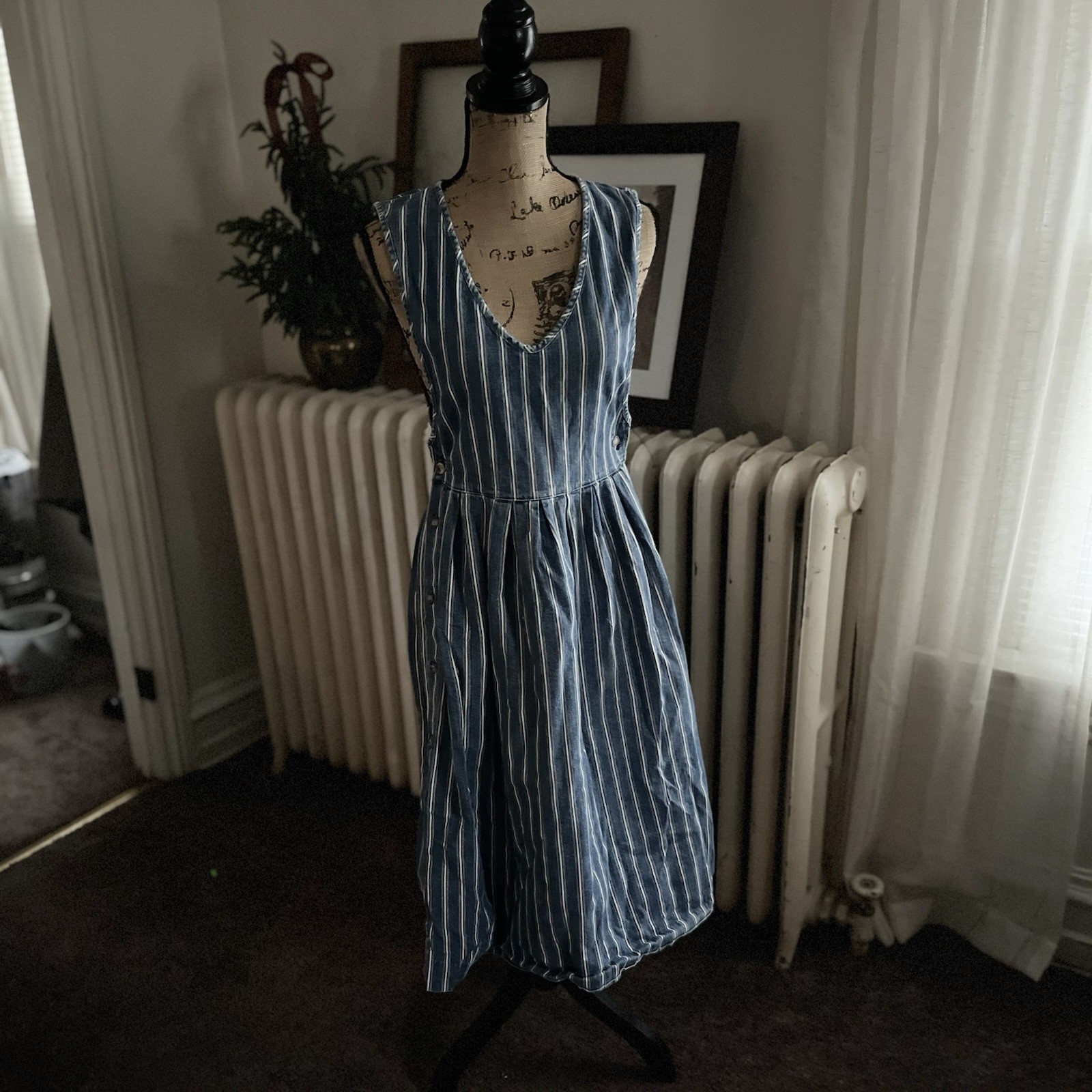 Selections By Manor House Sleeveless Denim Vintage Dress ￼