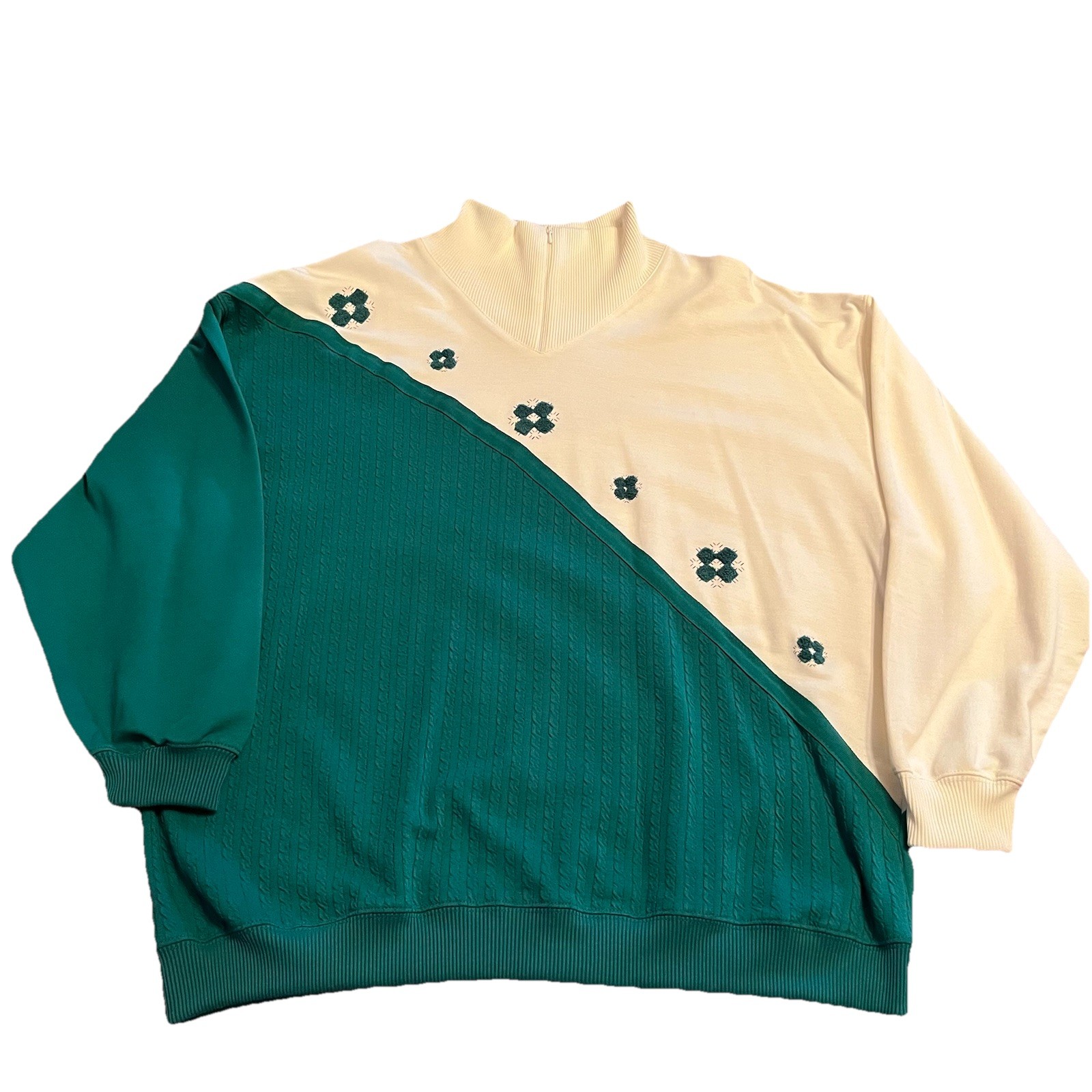 Vintage 80’s BLAST NWT Sweatshirt Sweater Embroidered Flowers Women’s 2x