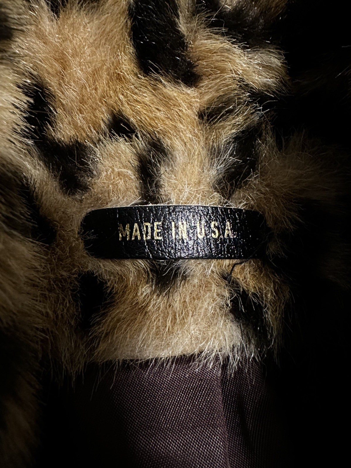 Amazing Vintage Made in USA Animal Print Faux Fur Jacket!