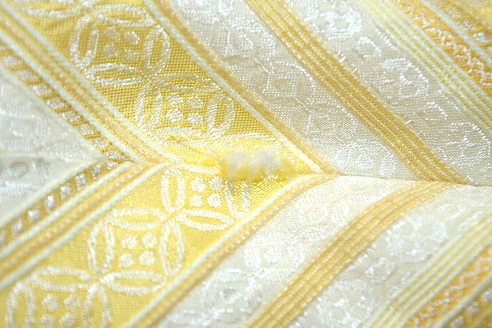 Vintage Midi Dress Watters Size S/M 80s Shimmery Pearl Yellow Embroidered Lined