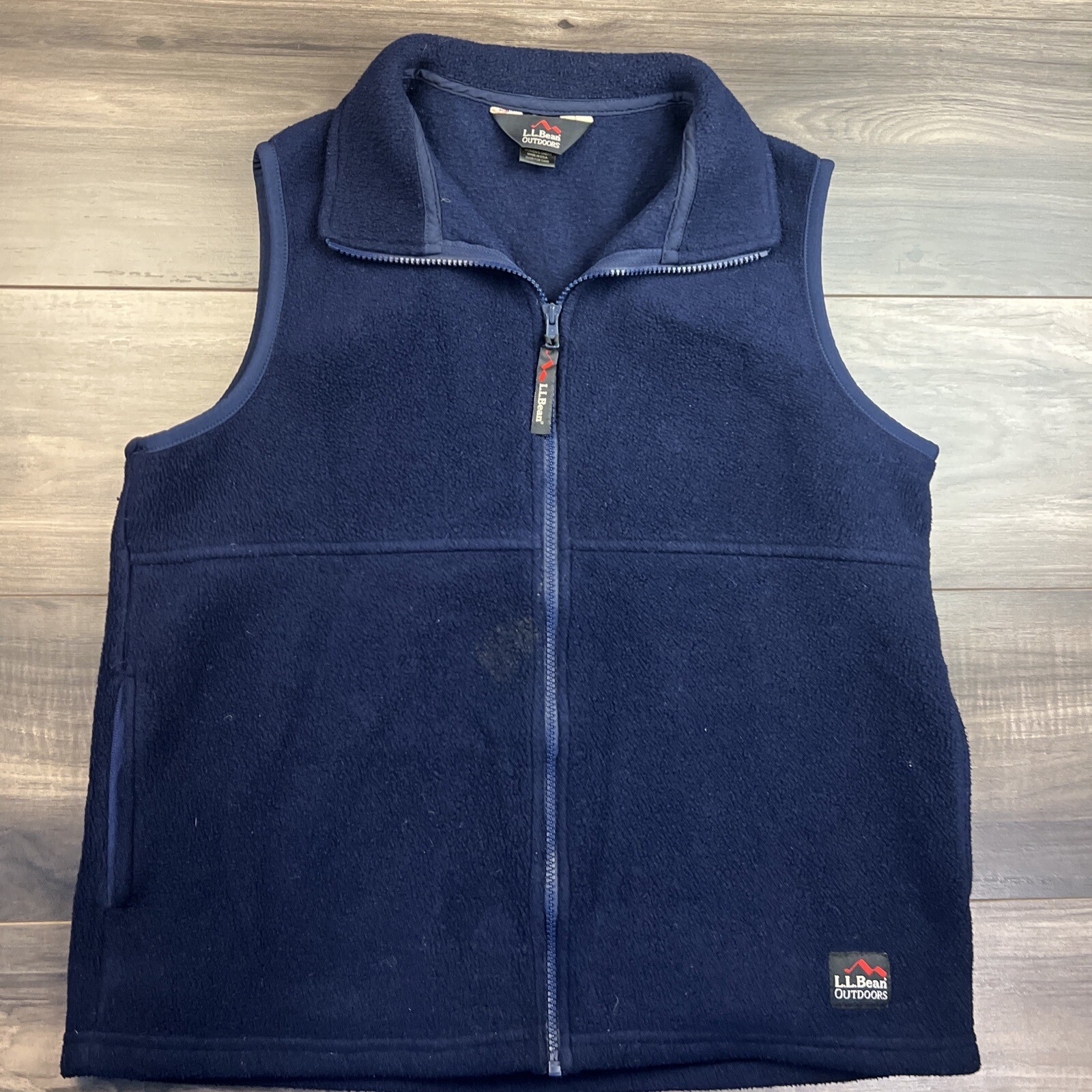 Vintage LL Bean Vest Womens Medium Fleece Lined Sleeveless