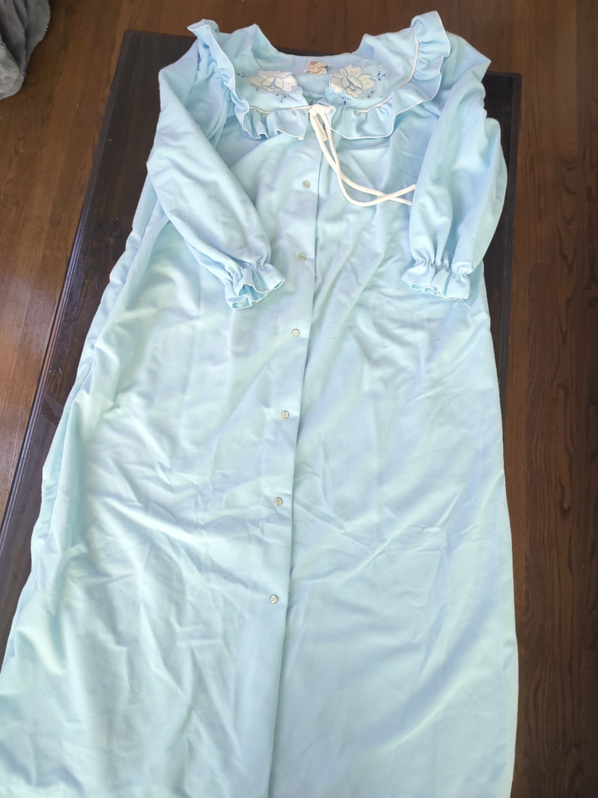 Appel It’s A Charm Vtg. Long House Coat Robe. Green Zip Up. Plus Size 2X