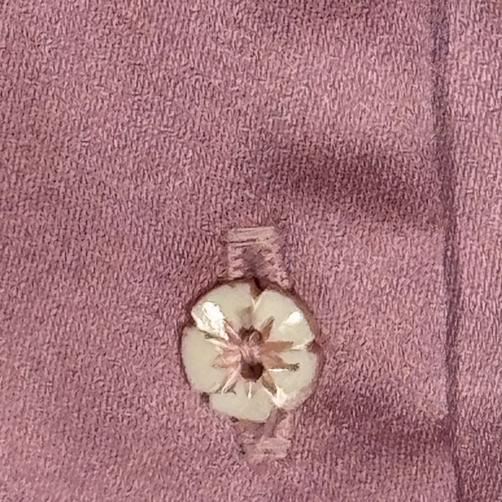 Vintage 70s CANDI Jones California Pink Puff Sleeve Blouse Embroidered Beaded M