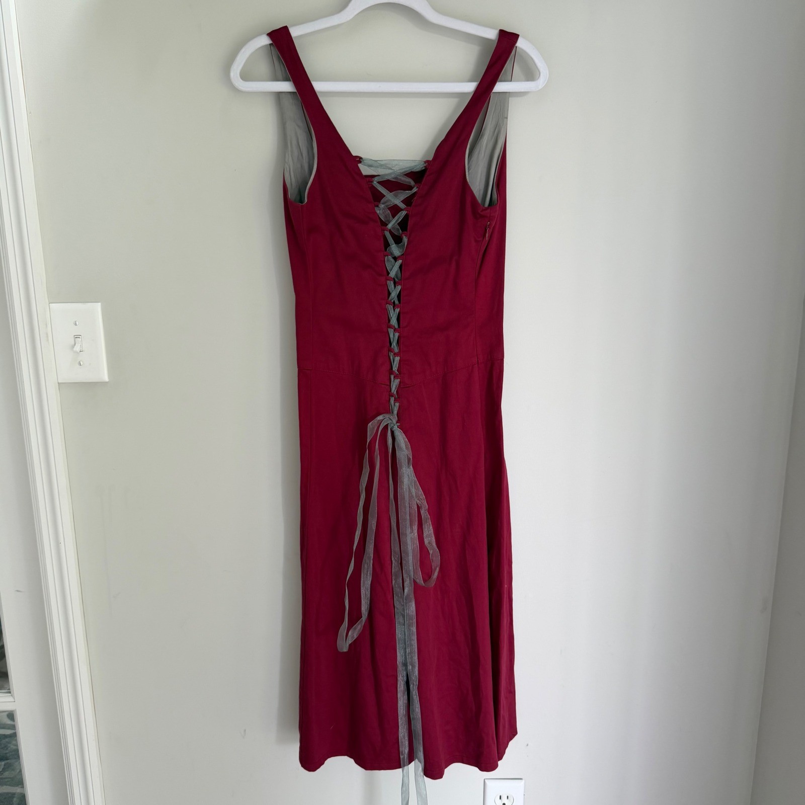 Anthropologie Ruth Corset Dress Medieval Midi Sleeveless Whimsigoth VTG Y2K 10