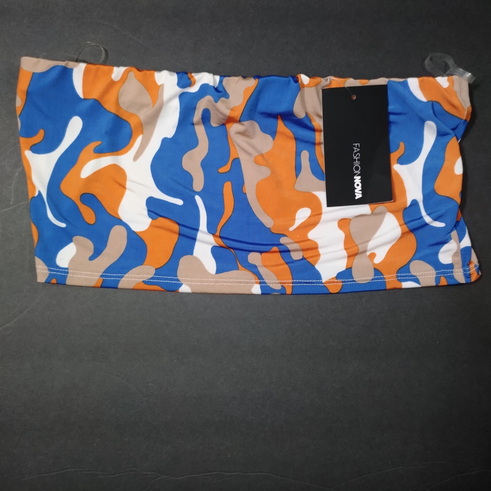 Vintage Women’s Fashion Nova Camo Camouflage Tee Tube Top Crop Top XLarge NWT