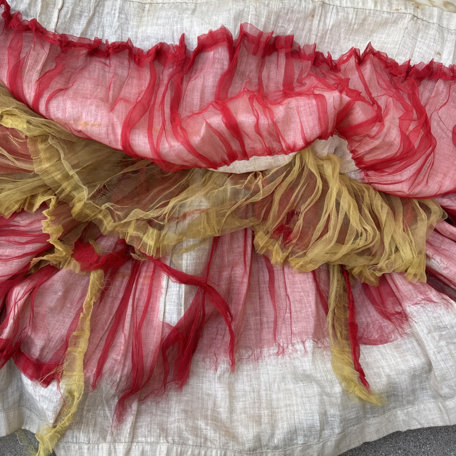Vintage 1930s Hand Painted Silk Satin & Gold Lamé Dress Crests Snakes Lions