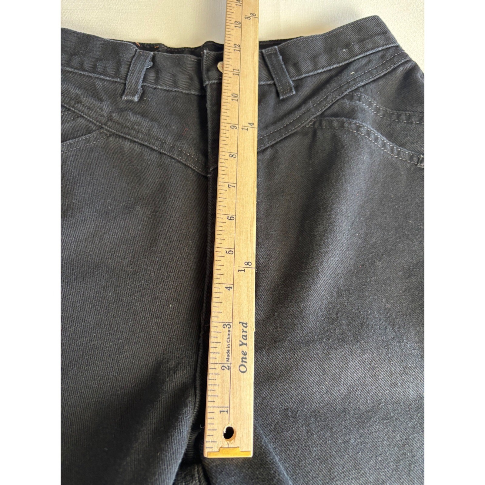 Vintage Rocky Mountain Western Jeans Black Yoke Front USA Made Womens 9/10 26×32