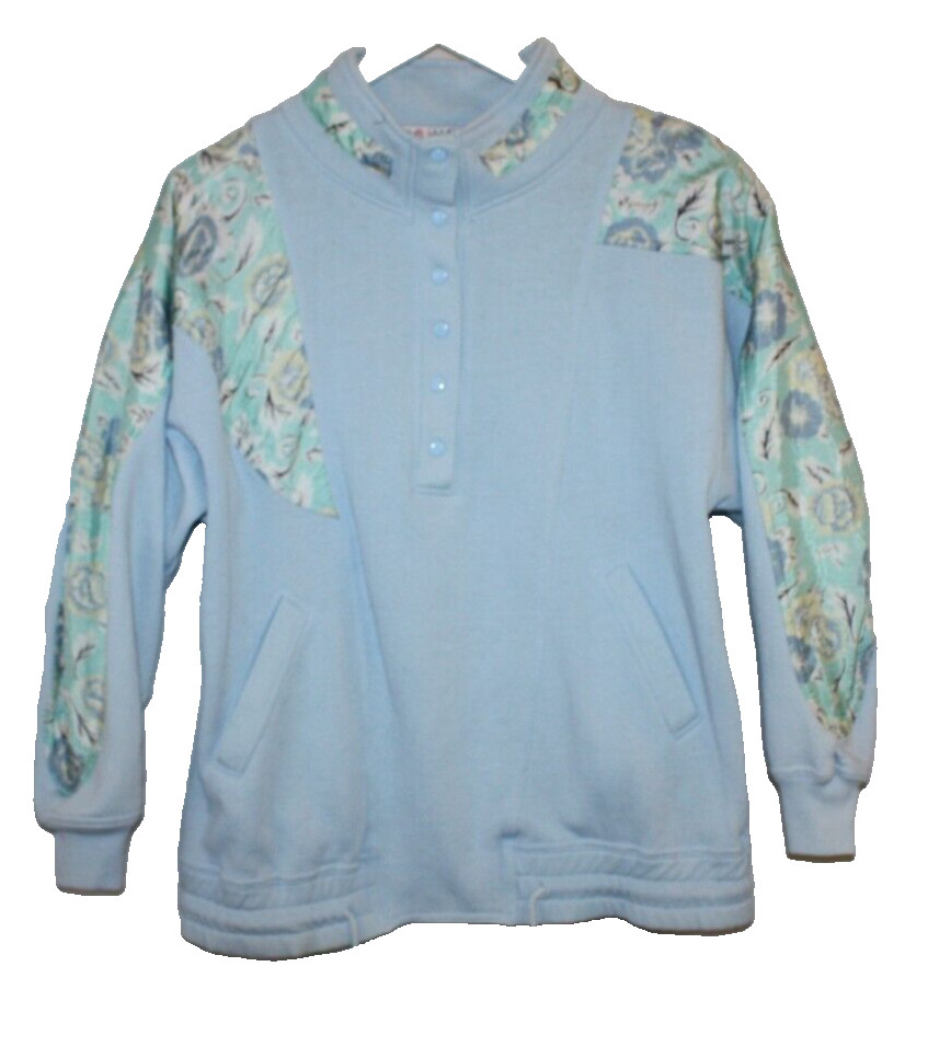 Chinawear by Morsly Sweater Womens Medium Vintage Pullover Blue Grandmacore