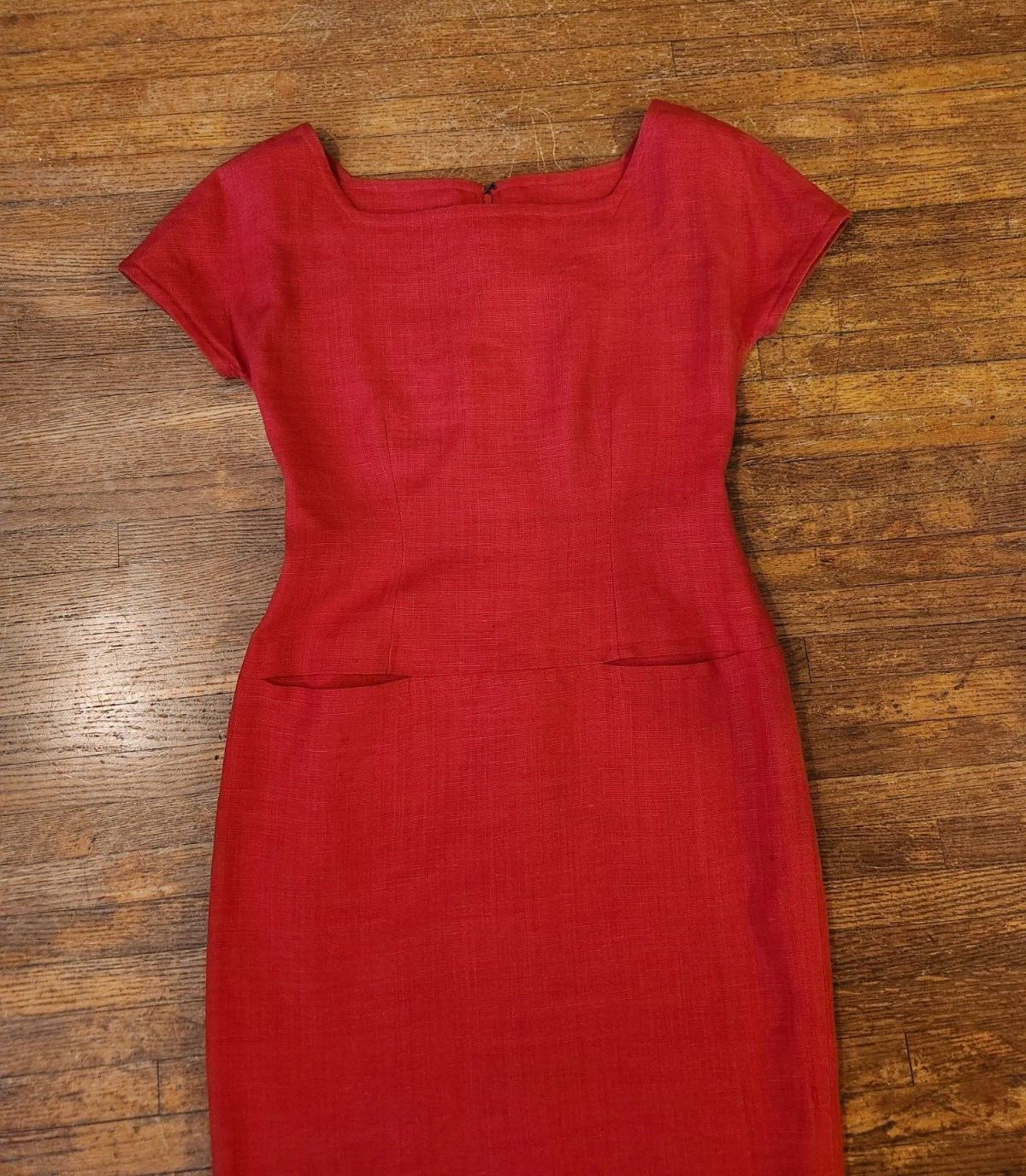 Carolyne Roehm Bergdorf Goodman Red Vintage 1950s-1960s Size 10 dress