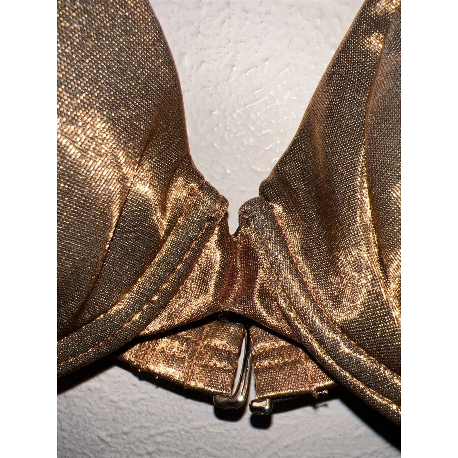 Victorias Secret Metallic Copper Bronze Vintage 90s Push Up Removable Pads 36C