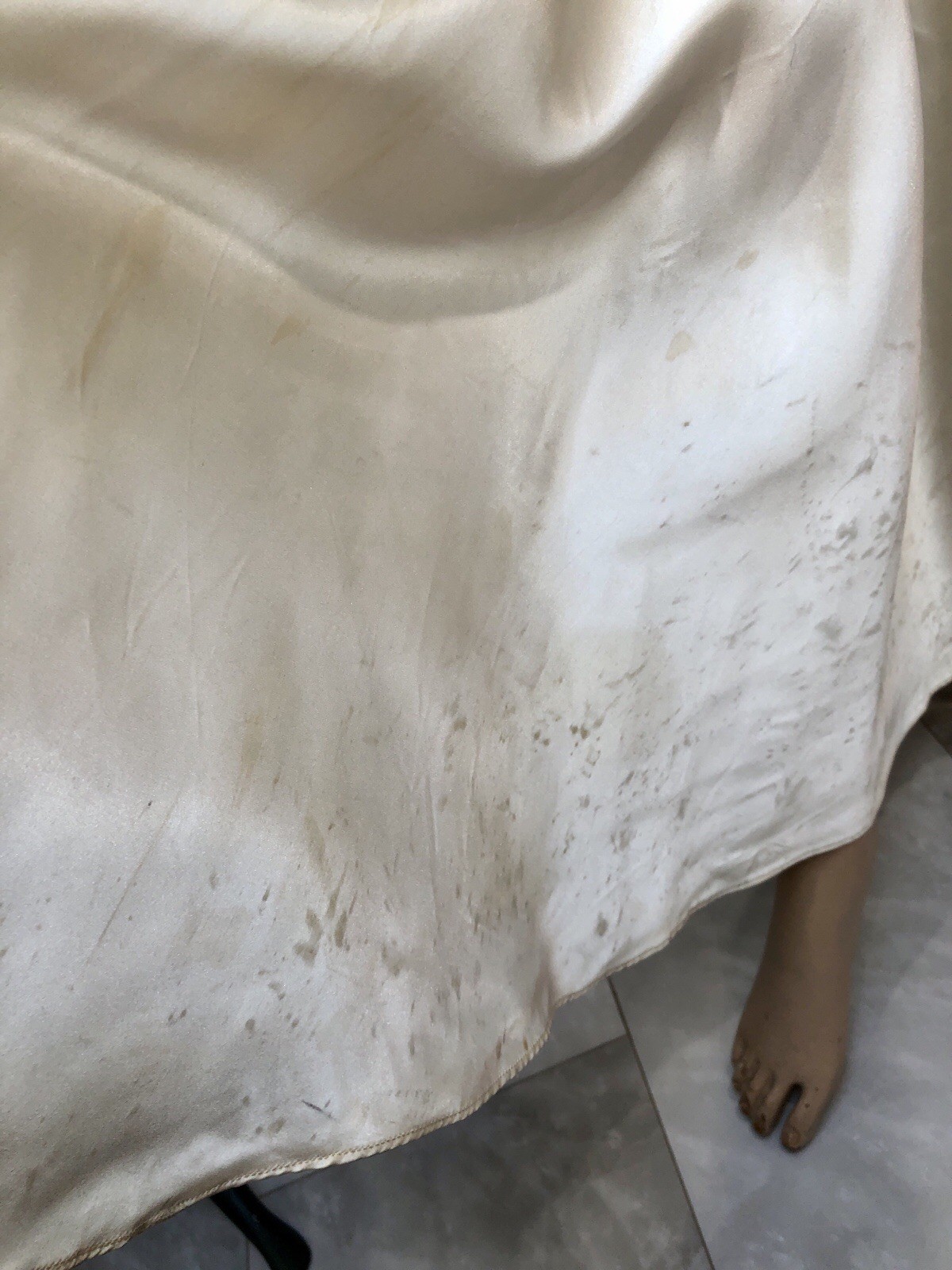 VTG 1930s OLD HOLLYWOOD HARLOW Ivory SATIN Rayon BIAS CUT GLAMOUR GOWN *Buy-Now
