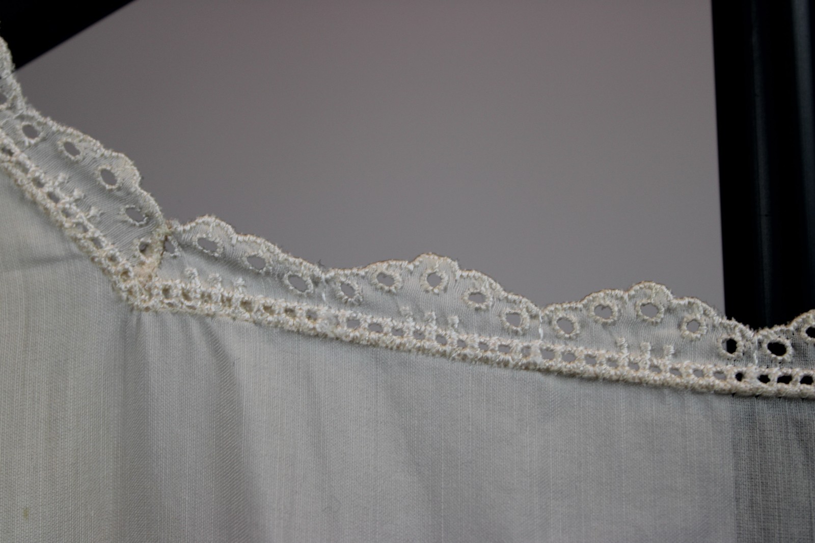 Vintage Pink Long Nightgown Victorian Long Sleeve Sz S Lace Trim, 53” Length