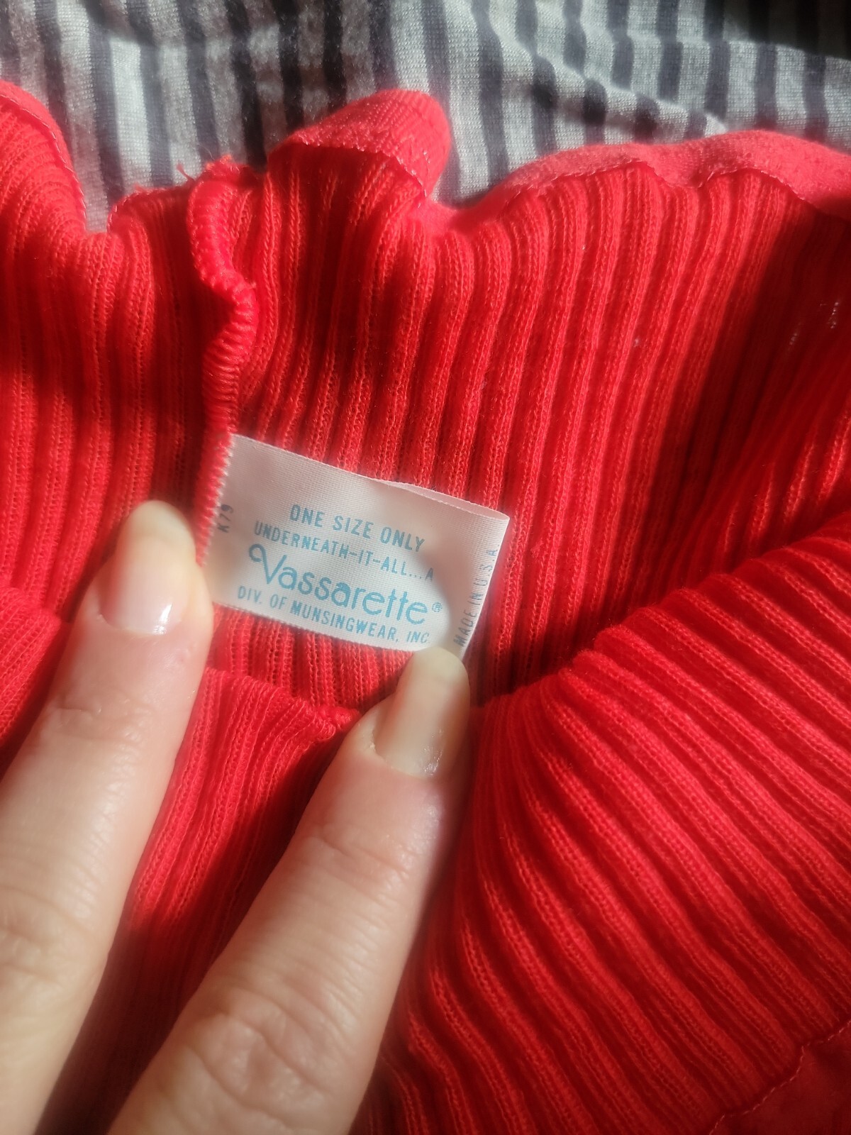 Extremely Rare Vtg Red Vassarette 70s 2 Red Panties One Size poly/cotton & Lace