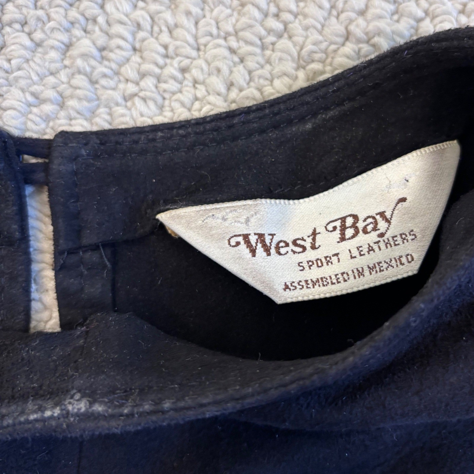 Vintage West Bay Saks Fifth Avenue Black Lamb Suede Padded Shoulder Top Size 6