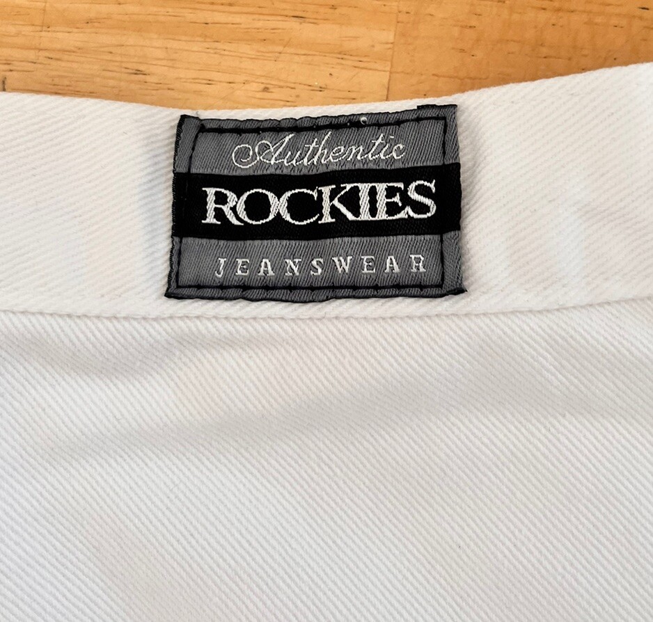 Vintage 80s 90s Rockies Western Jeans High Waist WHITE Bareback-Sz 9/10 PERFECT!