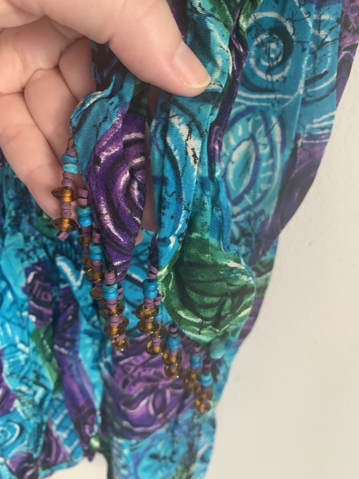 22 Vintage More Jazz Blue Hawaiian Tropical Sarong Dress 80s Retro Plus Floral