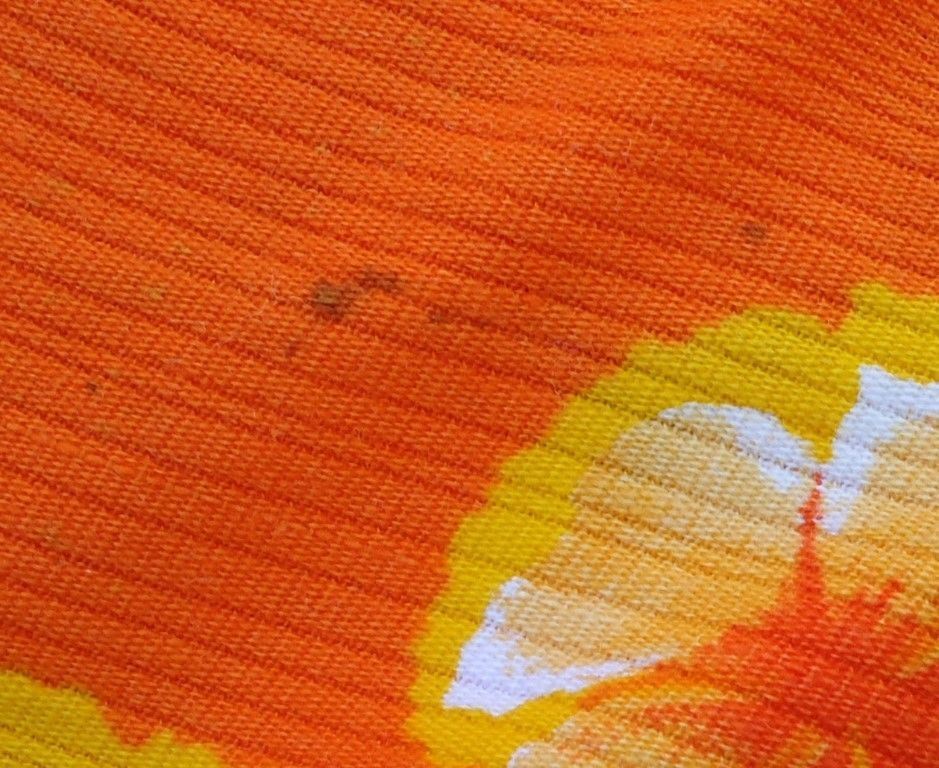 LN VTG 60s Orange Pink Yellow Floral Hawaiian Cotton Dress Penneys Beach Dress