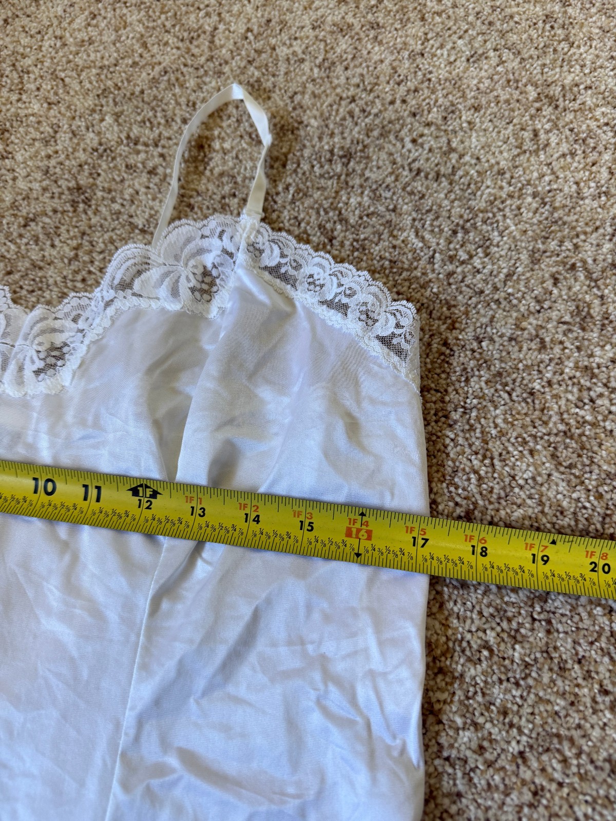 Vintage Body Chic White Fairy Coquette Lace Cami Tank Top Lingerie Size X Cute