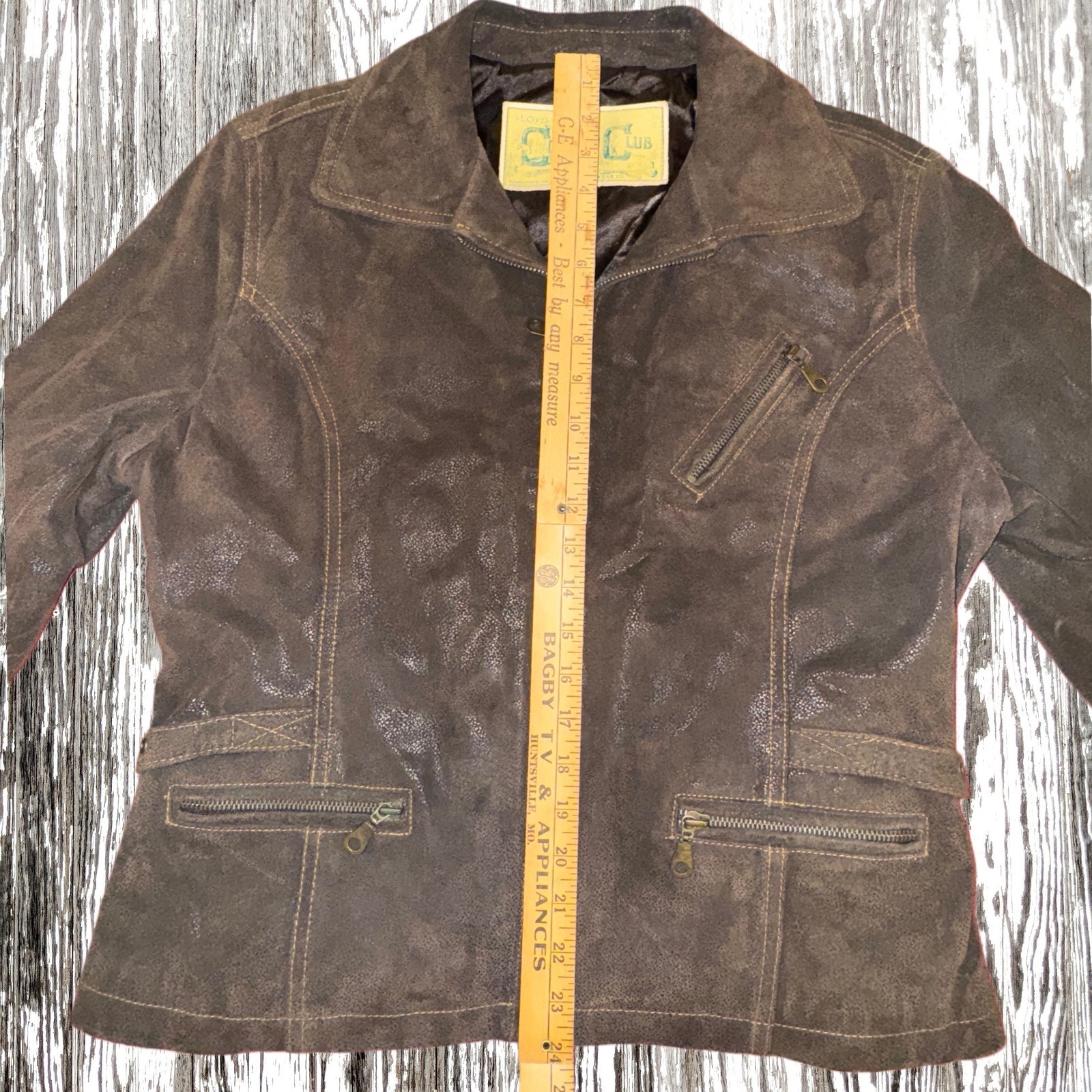Lloyd Elliot’s Country Club Brown Leather Jacket Medium excellent condition