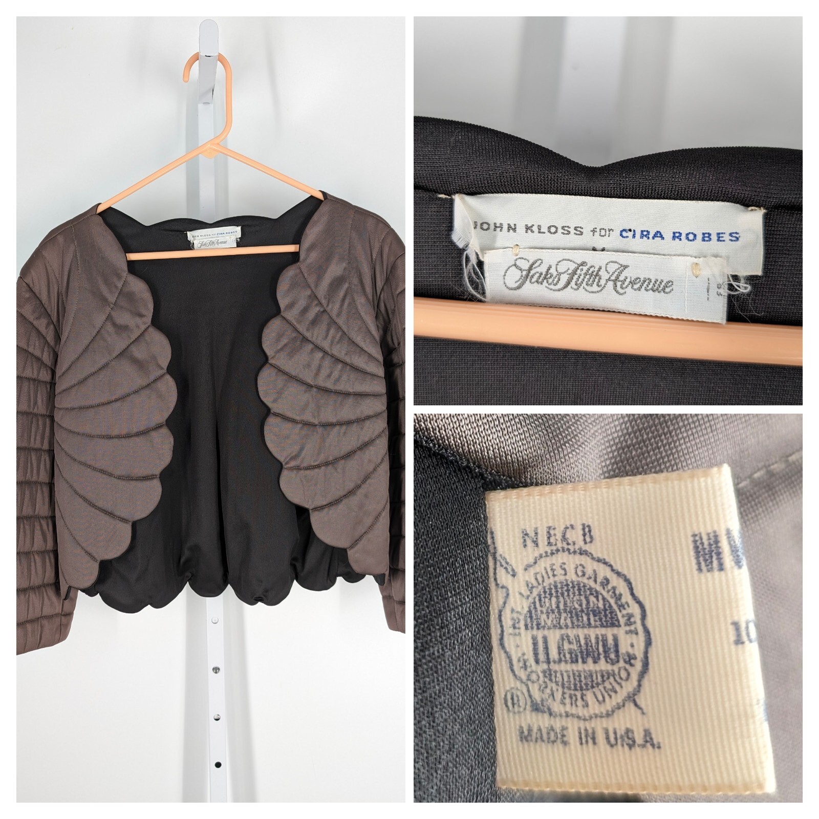 John Kloss Cira Robes for Saks Fifth Ave Art Nuveau Lingerie Night Gown Jacket