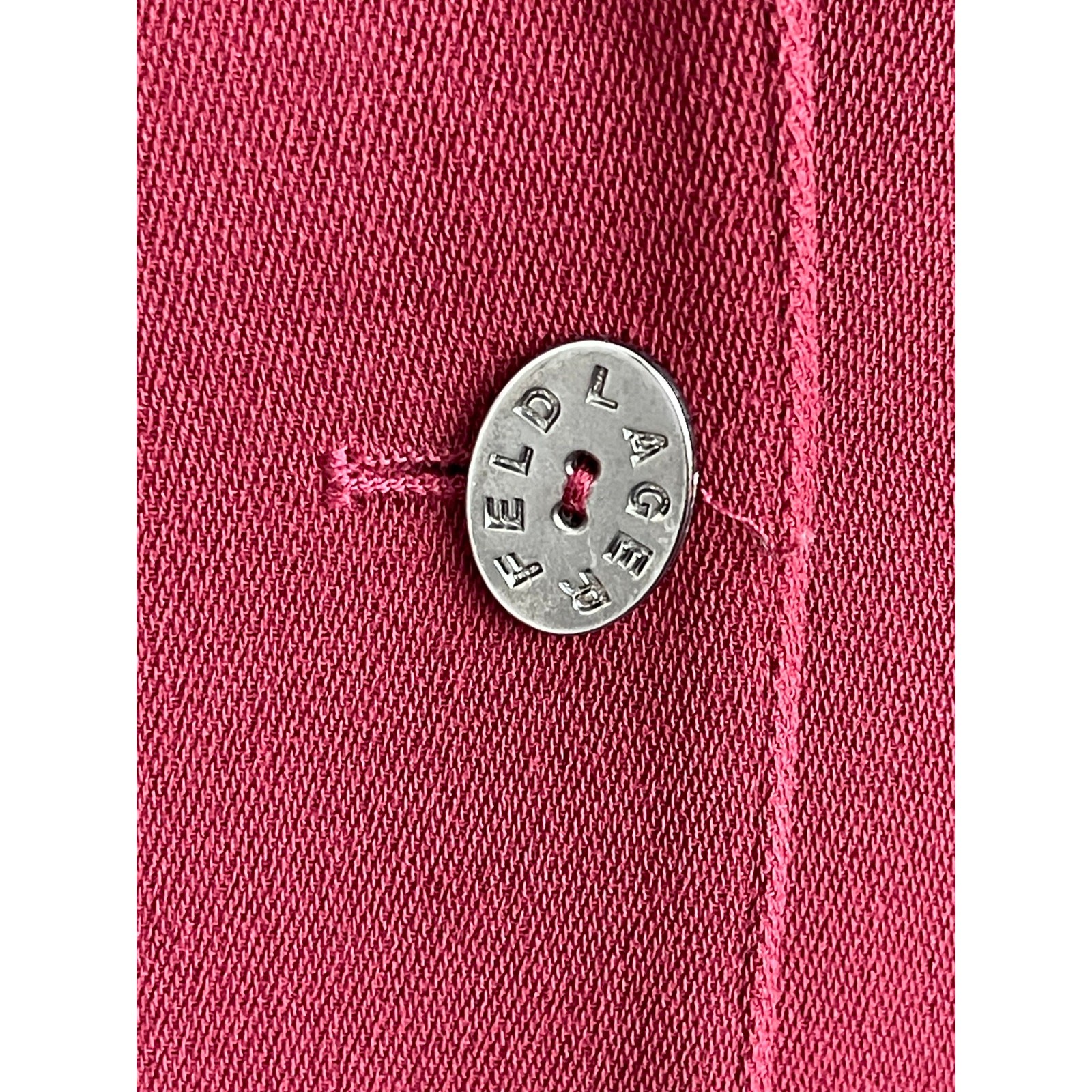 Lagerfeld Wmns Sz 38 Vintage 90s Maroon Fitted Blazer Retro Vintage Cool Work