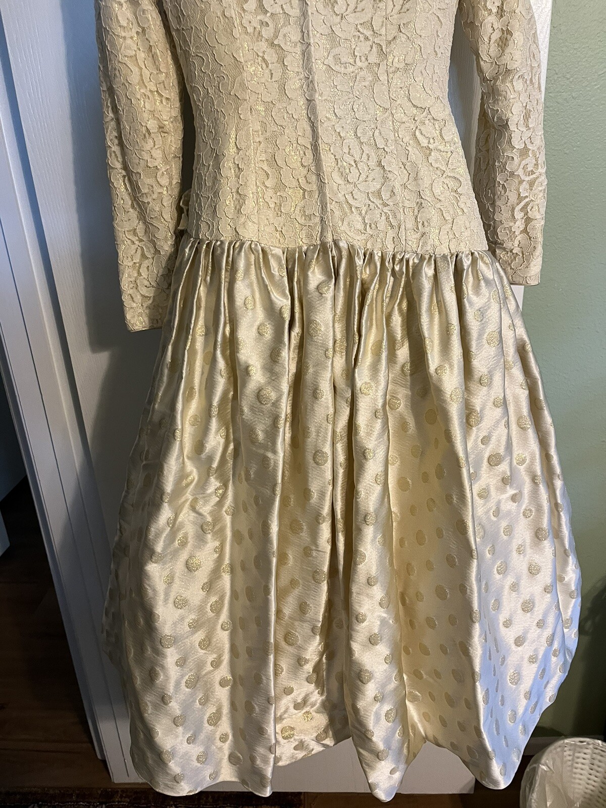 Vintage 1980’s Eugene Alexander Party Prom Dress Cream Size 8