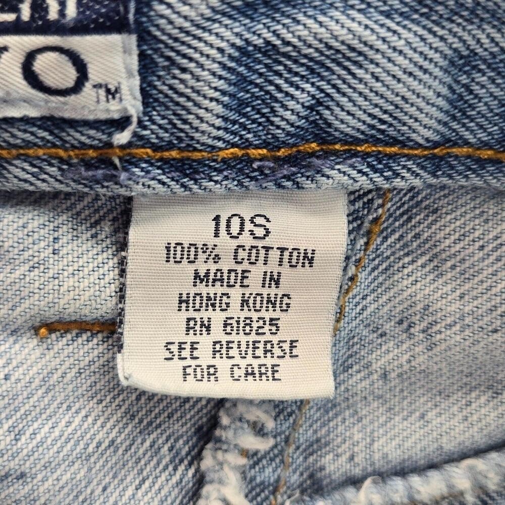 County Seat Nuovo Vintage 90s High Waisted Mom Jeans Light Wash Blue 10S Cotton