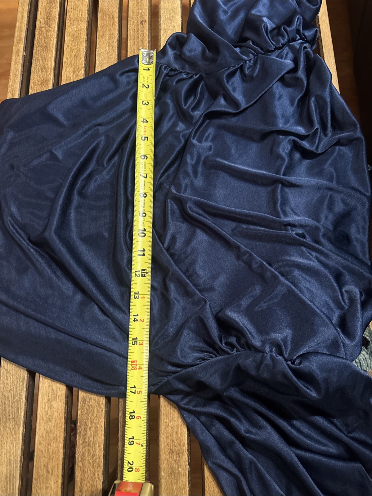 VTG 80’s Filigree Ltd Blue Ruched Midi Dress USA Style 8042 Size S?
