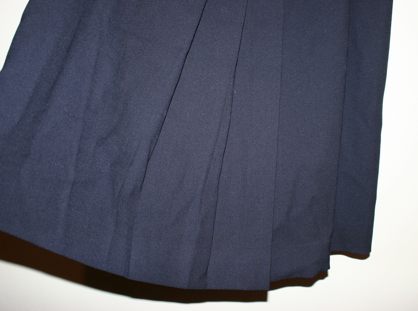 NEW Vintage JH Collectibles 100% Wool Pleated Skirt Navy Blue USA Made Sz 16 NWT