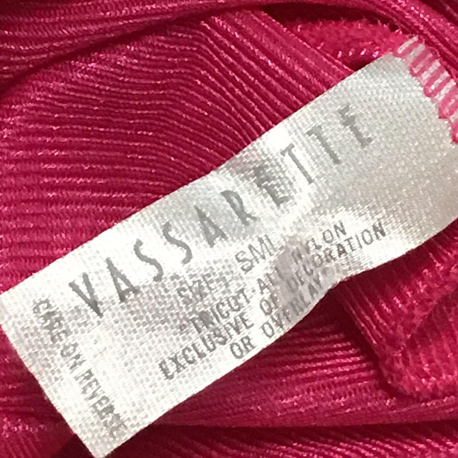 Vtg Vassarette Hot Pink Magenta Nightgown Sleeveless V Neck Small Nylon USA FLAW