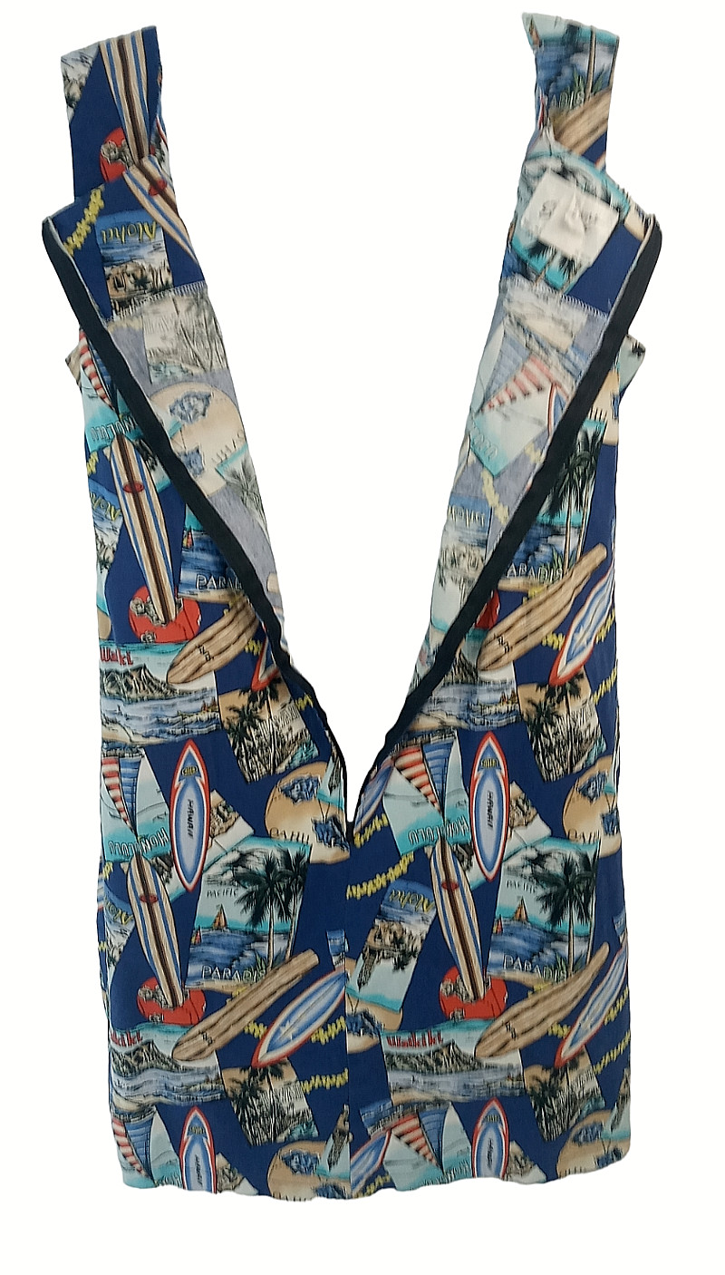Vintage Shannon Marie Dress L Large 12 Sleeveless Cotton ’80s Hawaiian Surfing