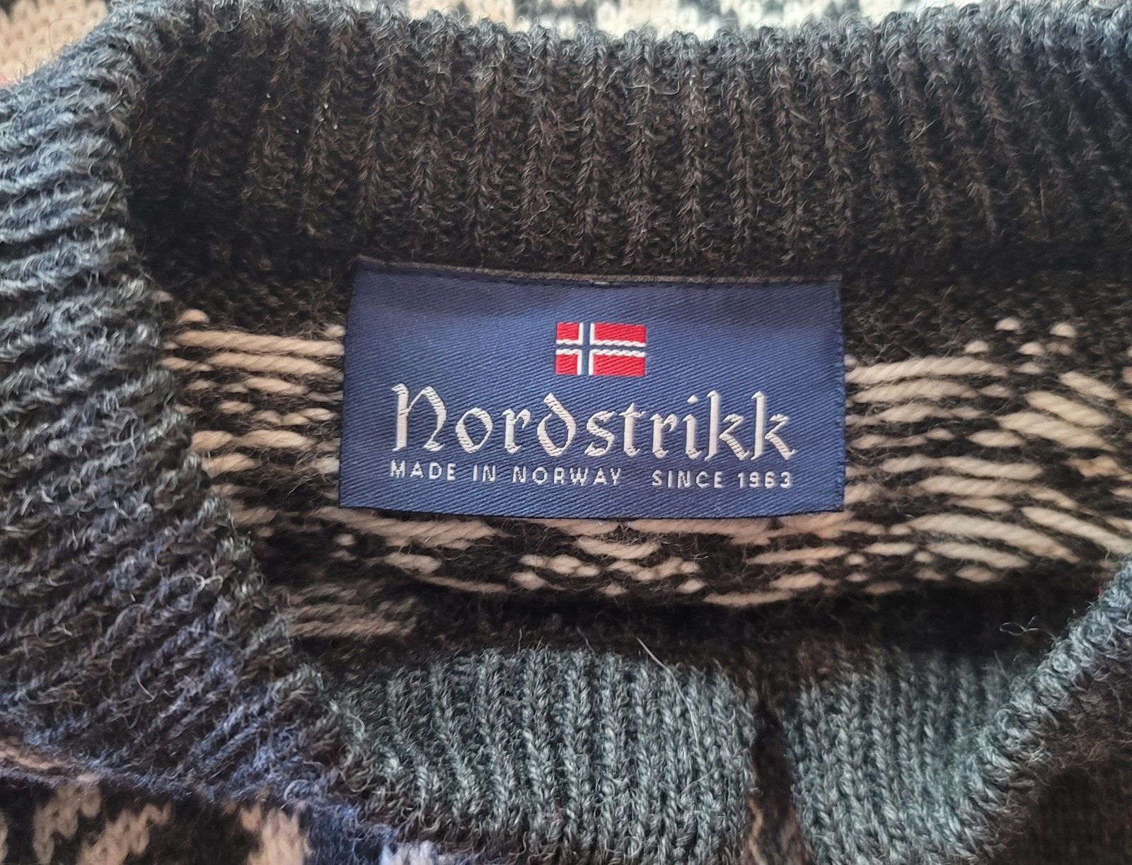 Vintage Nordstrikk Norway Virgin Wool Nordic Cardigan Sweater Womens M, Norway