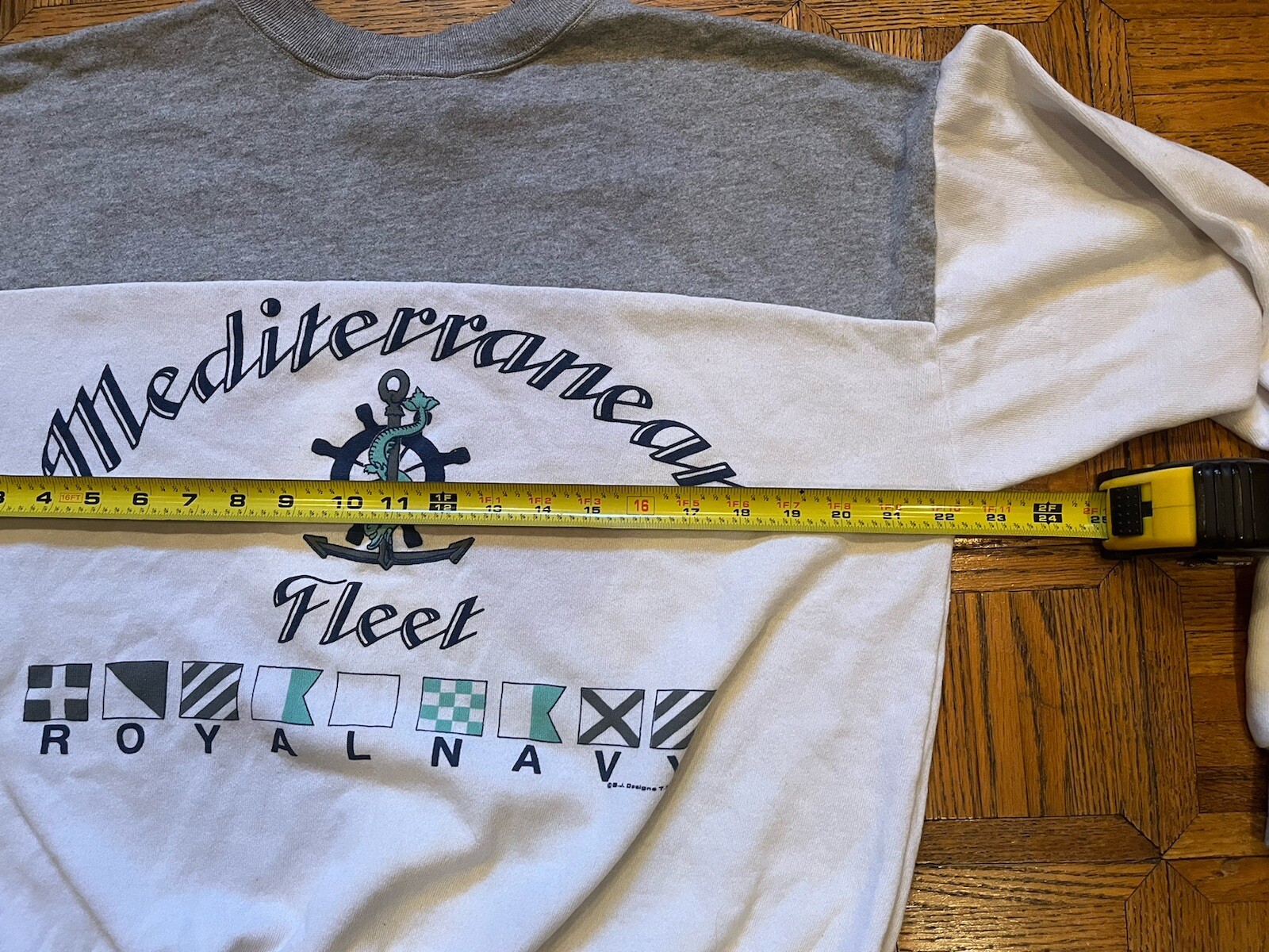 Vintage 90’s Pinwheels Women L Sweatshirt Mediterranean Fleet Royal Navy USA