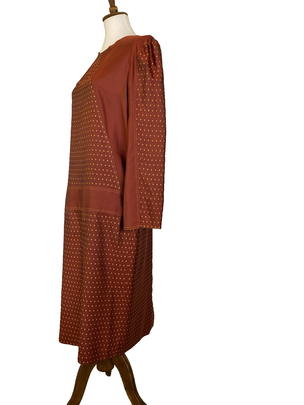 Christyne Forti Vintage Midi 100% Silk Red Dress Women’s Size 12 Lining 1980s
